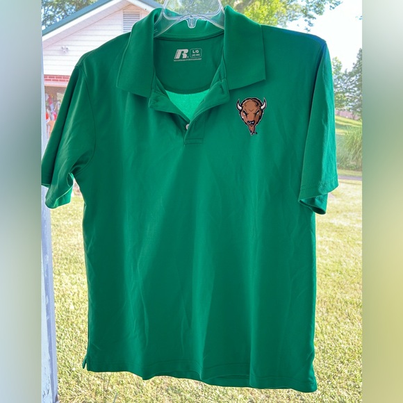 2 Marshall University men’s polo shirts.  Dry fit material. 1 is L & 1 is XL - Picture 6 of 9
